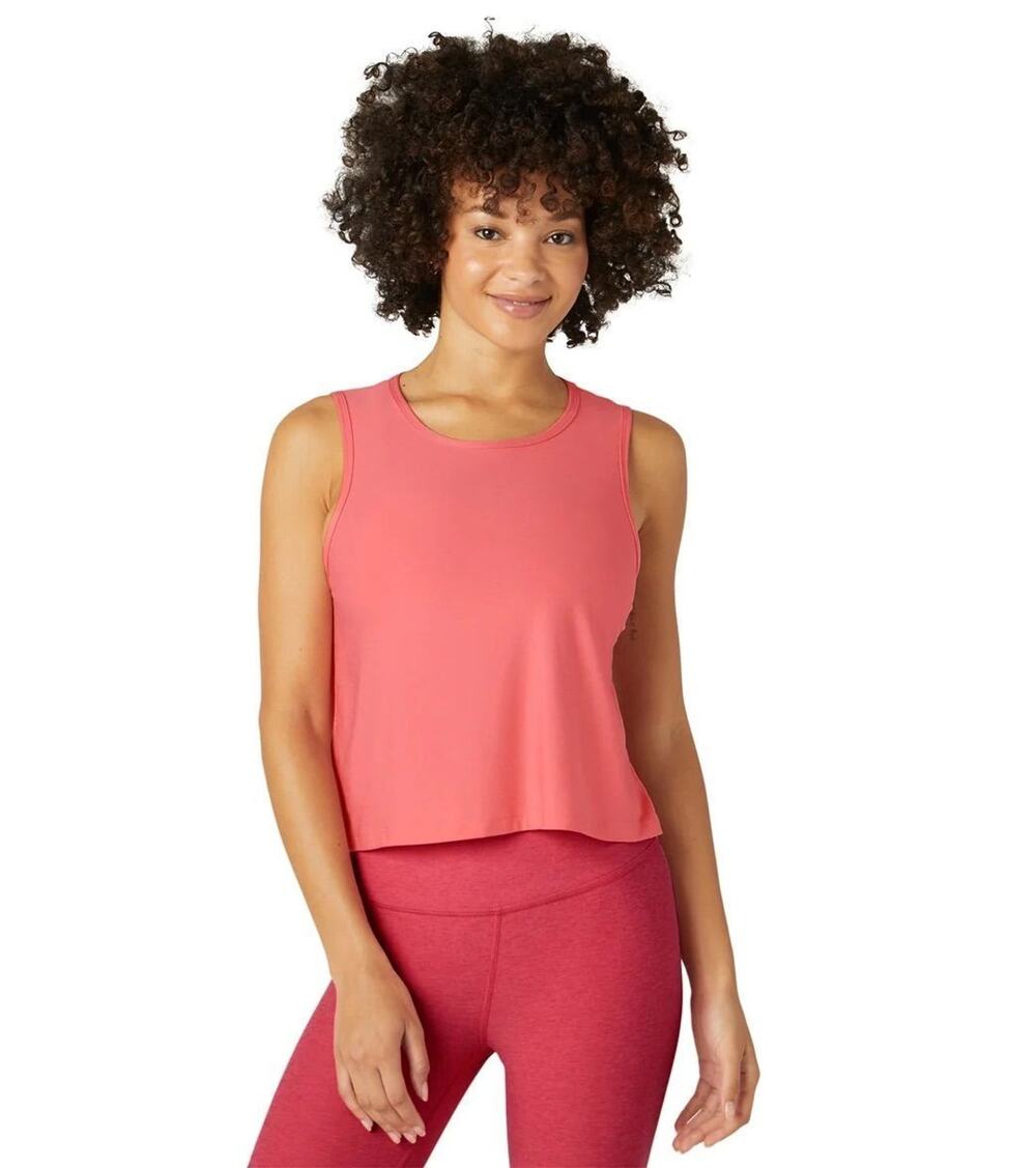 Beyond Yoga Featherweight Red Orange Workout Tank Top Size M